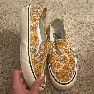 women’s printed slip on vans
